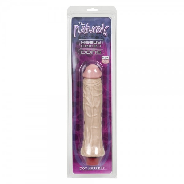The Naturals Heavy Veined 8 Inch Vibrating Dong Thin