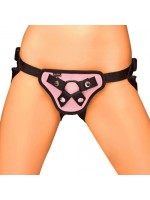 Lux Fetish Pretty In Pink Strap On Harness