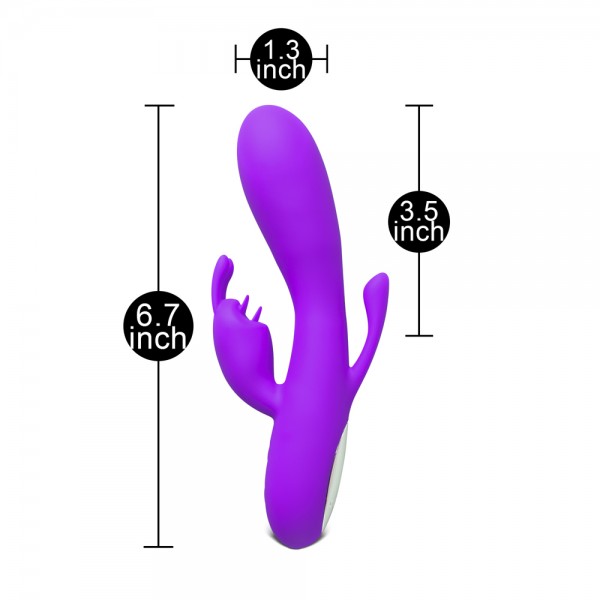 Double Bunny 12 speed Silicone Vibe Purple