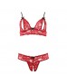 Cottelli Bra Set Open Cup and Crotchless Set